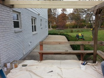Before and After Deck Staining and Refinishing in Cincinatti, OH